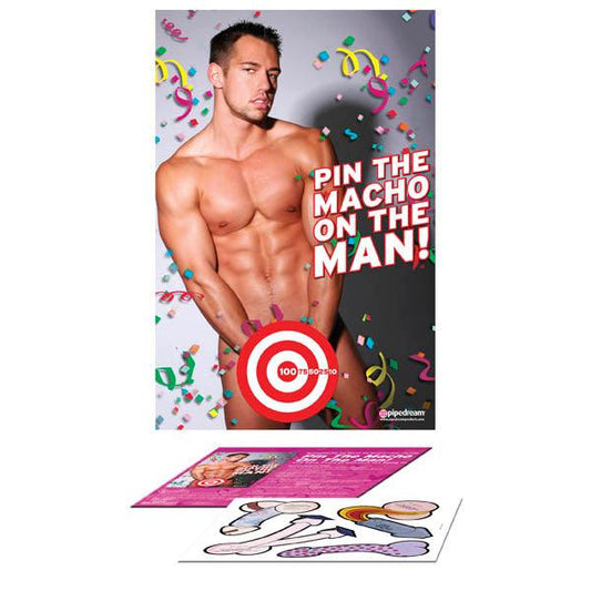 Bachelorette Party Favors Pin The Macho On The Man - Party Game - PD8204-00