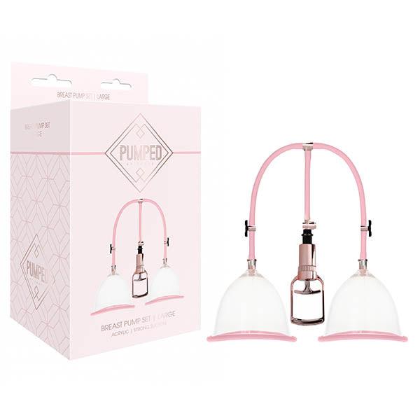 Pumped Breast Pump Set - Rose Pink Large Breast Pump Set - PMP020ROS