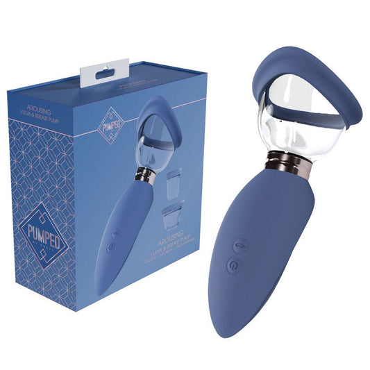 PUMPED Arousing Auto Ladies Pump - Blue - Blue USB Rechargeable Ladies Pump - PMP051BLU