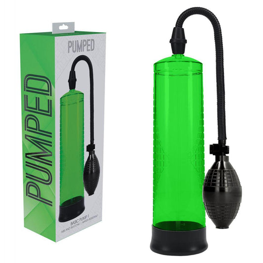 PUMPED Basic Pump 1 - Green - Green Penis Pump - PMP054GRN