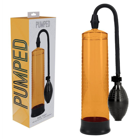 PUMPED Basic Pump 1 - Orange - Orange Penis Pump - PMP054ORA