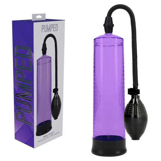 PUMPED Basic Pump 1 - Purple - Purple Penis Pump - PMP054PUR