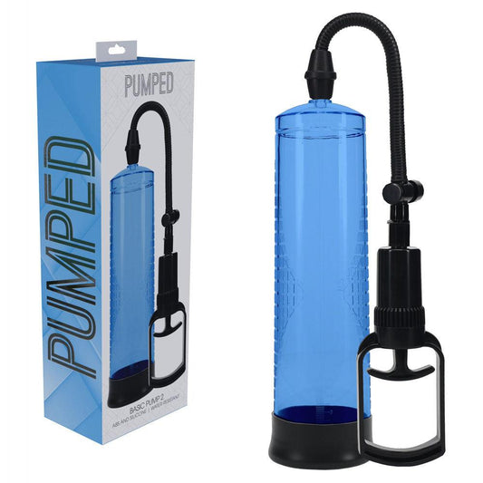 PUMPED Basic Pump 2 - Blue - Blue Penis Pump - PMP055BLU