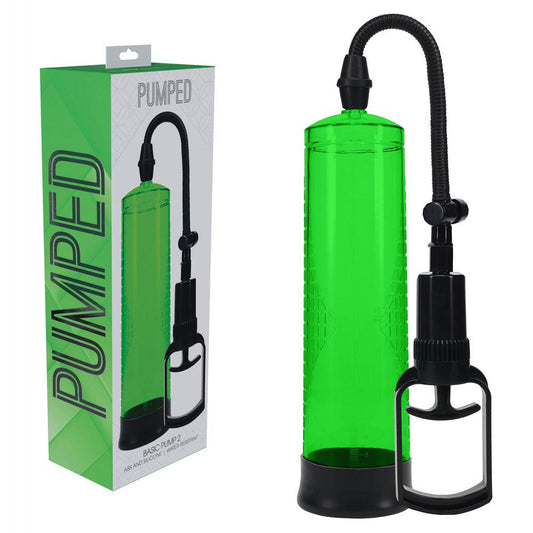 PUMPED Basic Pump 2 - Green - Green Penis Pump - PMP055GRN