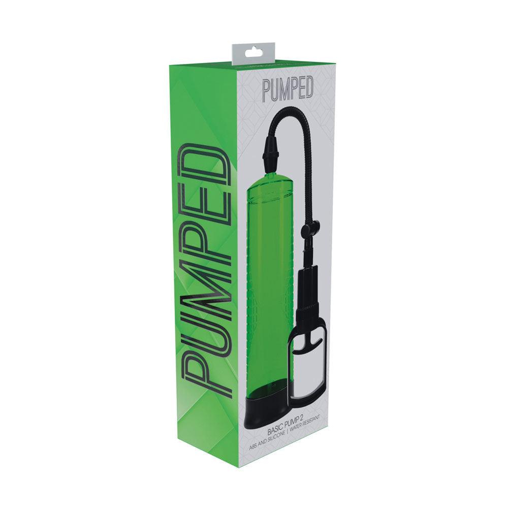 PUMPED Basic Pump 2 - Green - Green Penis Pump - PMP055GRN