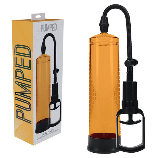 PUMPED Basic Pump 2 - Orange - Orange Penis Pump - PMP055ORA