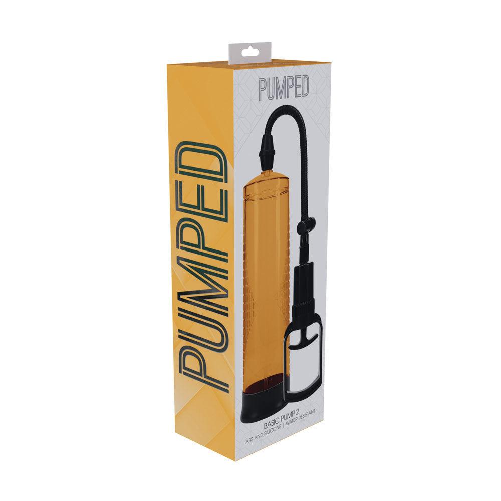 PUMPED Basic Pump 2 - Orange - Orange Penis Pump - PMP055ORA