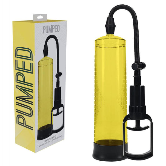 PUMPED Basic Pump 2 - Yellow - Yellow Penis Pump - PMP055YEL