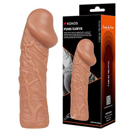 Kokos Penis Sleeve 1 - Flesh Large Penis Extension Sleeve - PS.001-L