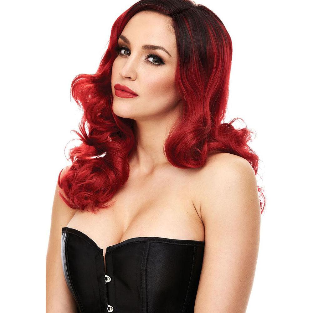 PLEASURE WIGS Candice - Red/Black - Red/Black Wig - PW-8051