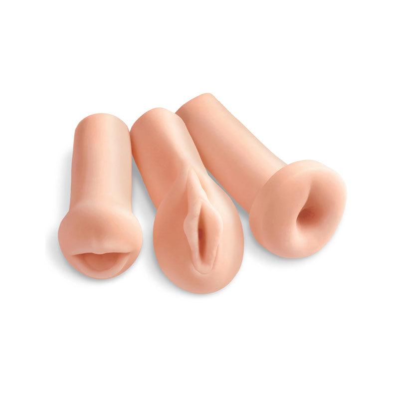 Pipedream Extreme Toyz All 3 Holes - Flesh Strokers - Set of 3 - RD421