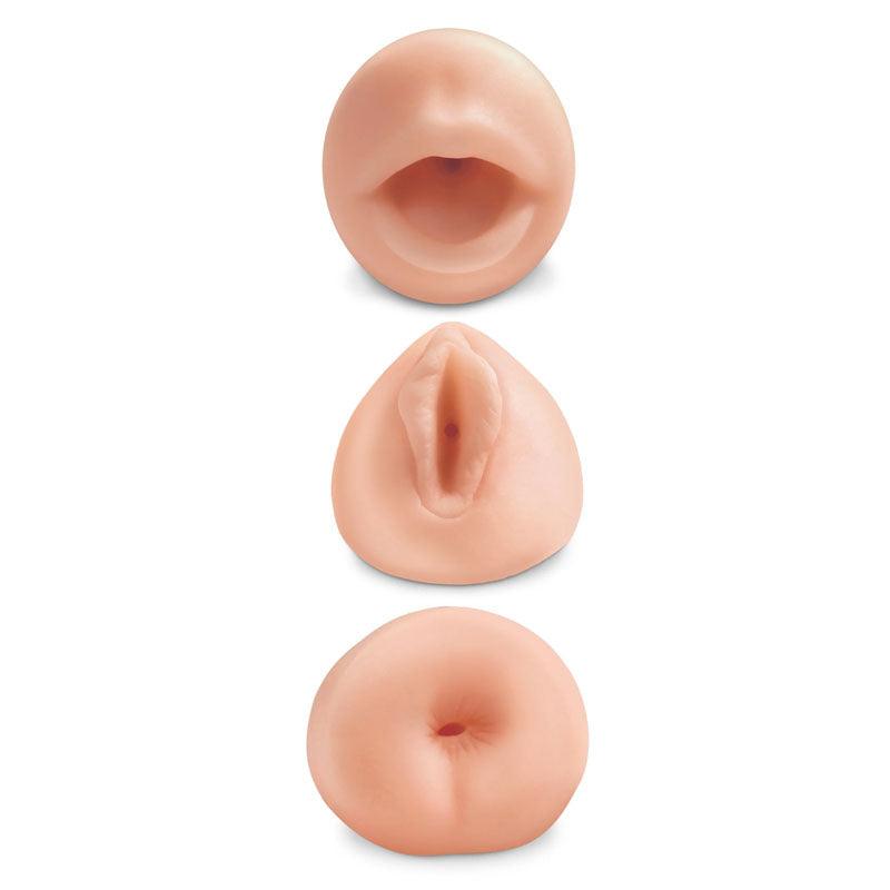 Pipedream Extreme Toyz All 3 Holes - Flesh Strokers - Set of 3 - RD421