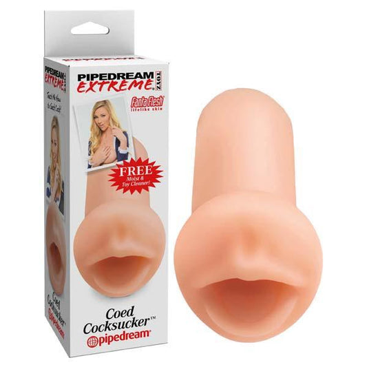 Pipedream Extreme Toyz Coed Cocksucker - Flesh - Flesh Mouth Stroker - RD424