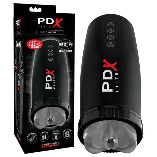 Pipedream Extreme Toyz Elite Motobator 2 - Black USB Rechargeable Powered Masturbator - RD529