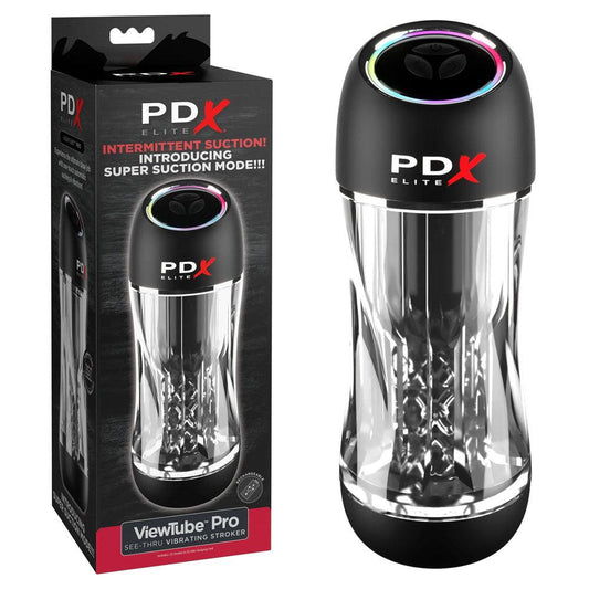 PDX Elite ViewTube Pro - Clear USB Rechargeable Auto Sucking Stroker - RD545