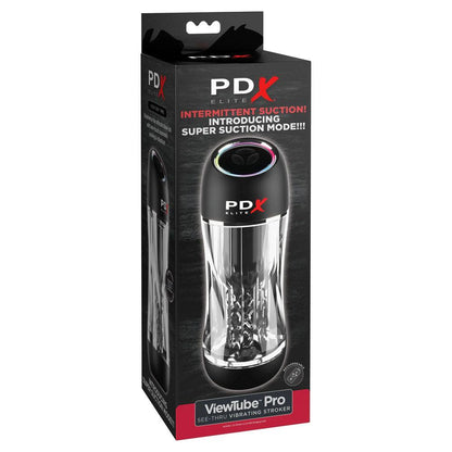 PDX Elite ViewTube Pro - Clear USB Rechargeable Auto Sucking Stroker - RD545