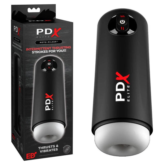 PDX Elite Moto Milker - USB Rechargeable Thrusting & Vibrating Auto Stroker - RD546