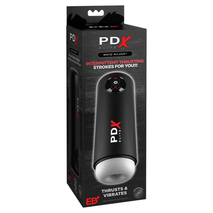 PDX Elite Moto Milker - USB Rechargeable Thrusting & Vibrating Auto Stroker - RD546