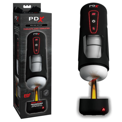 PDX Elite Milk Me Hotter - USB Rechargeable Thrusting Heating & Vibrating Auto Stroker - RD550-23