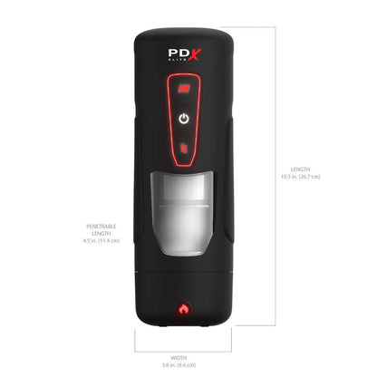 PDX Elite Milk Me Hotter - USB Rechargeable Thrusting Heating & Vibrating Auto Stroker - RD550-23