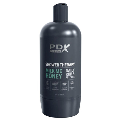 PDX Plus Shower Therapy - Milk Me Honey - Flesh - Flesh Discreet Vagina Stroker with Suction Base - RD621-21