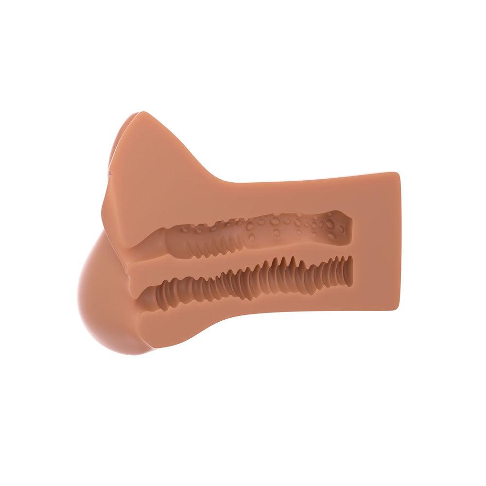 PDX Plus Pick Your Pleasure Stroker XL - Brown - Brown Vagina Stroker - RD625-29