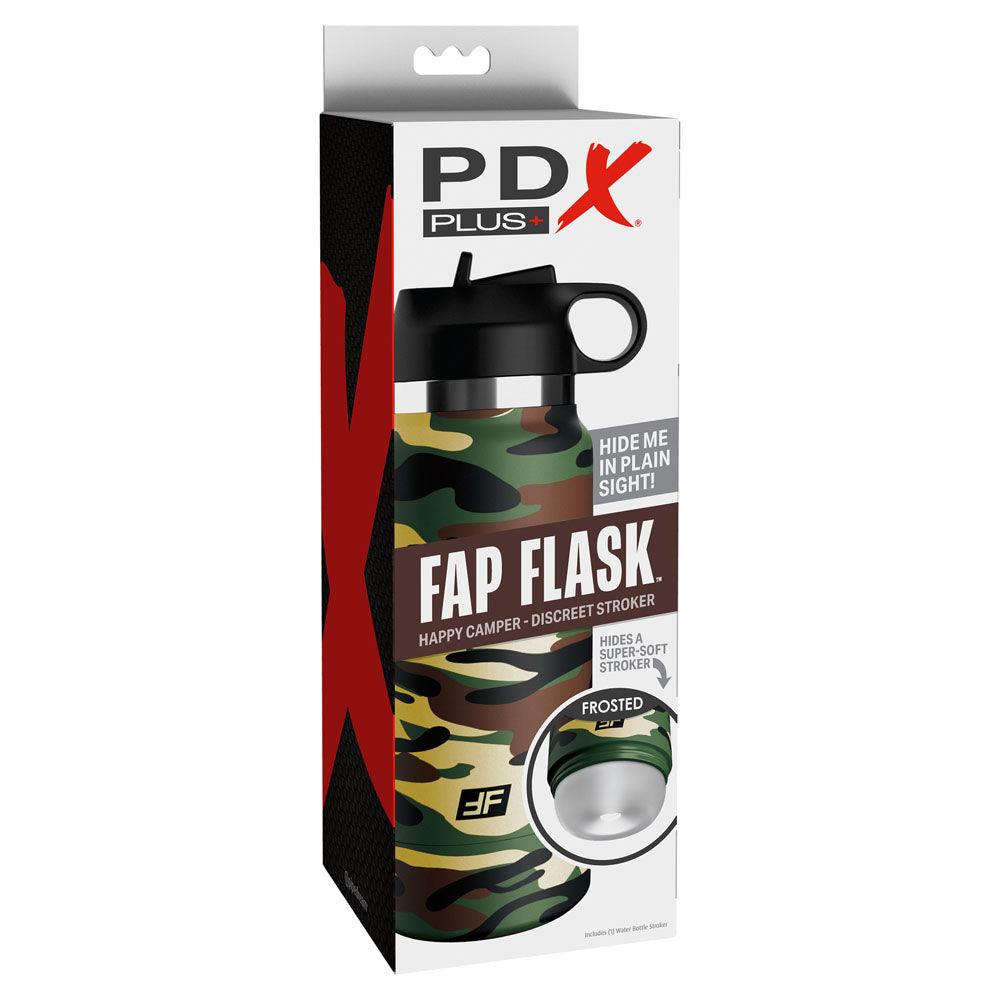 PDX Plus Fap Flask - Happy Camper - Frosted Discreet Stroker - RD630-20