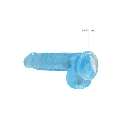 REALROCK 6'' Realistic Dildo With Balls - Blue 15.2 cm Dong - REA090BLU