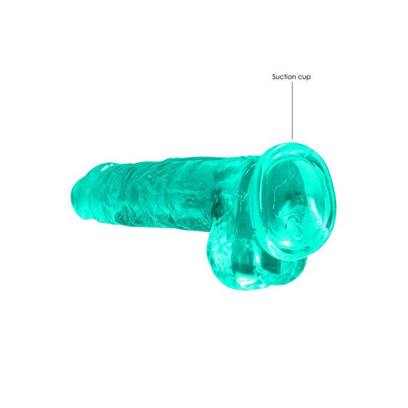 REALROCK 8'' Realistic Dildo With Balls - Turquoise 20.3 cm Dong - REA092TUR