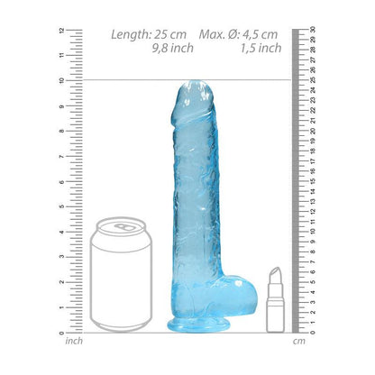 REALROCK Realistic Dildo With Balls 9IN - - REA093BLU