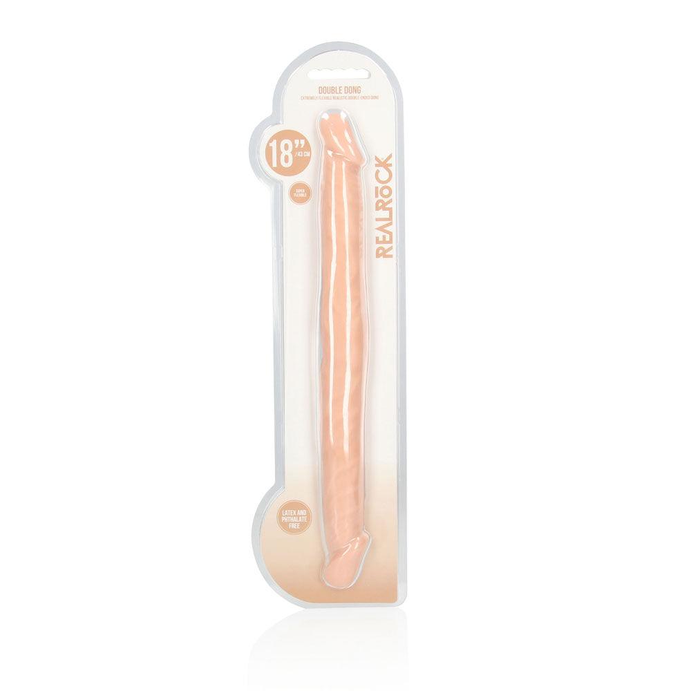 REALROCK 18'' Double Dildo - Flesh 46 cm Double Dong - REA103FLE