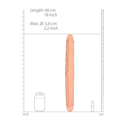 REALROCK 18'' Double Dildo - Flesh 46 cm Double Dong - REA103FLE