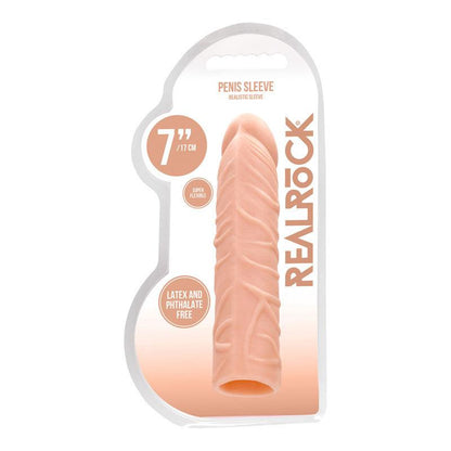 REALROCK 7'' Penis Extender - Flesh 17.8 cm Penis Extension Sleeve - REA104FLE