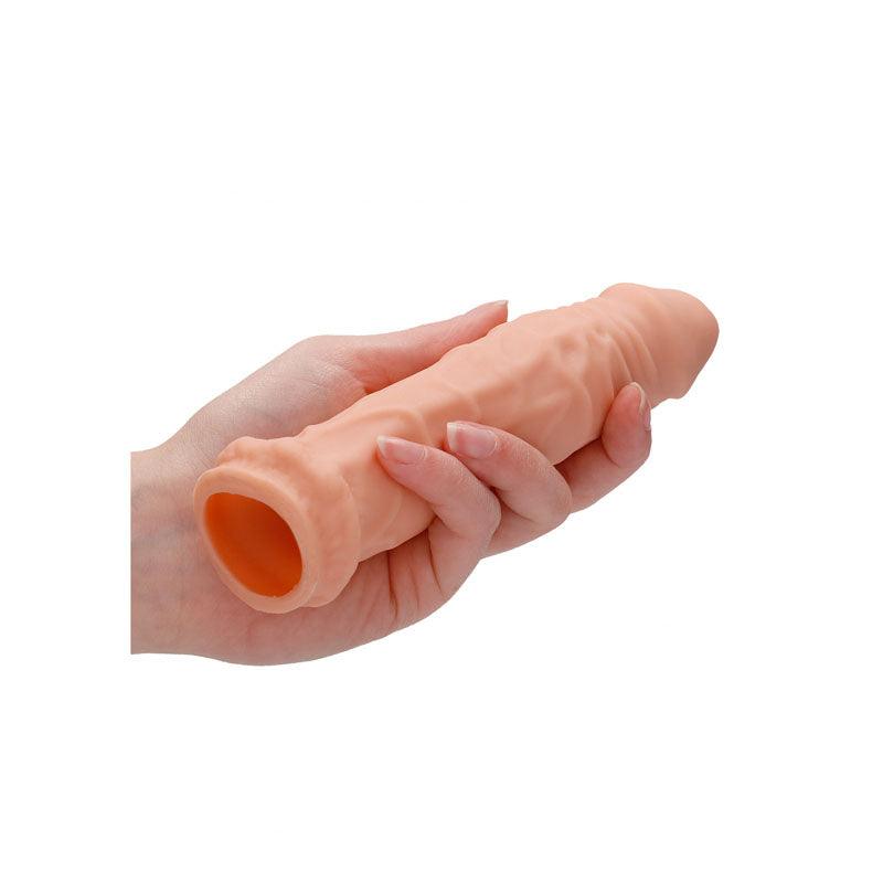 REALROCK 6'' Realistic Penis Sleeve - Flesh 15.2 cm Penis Extension Sleeve - REA105FLE