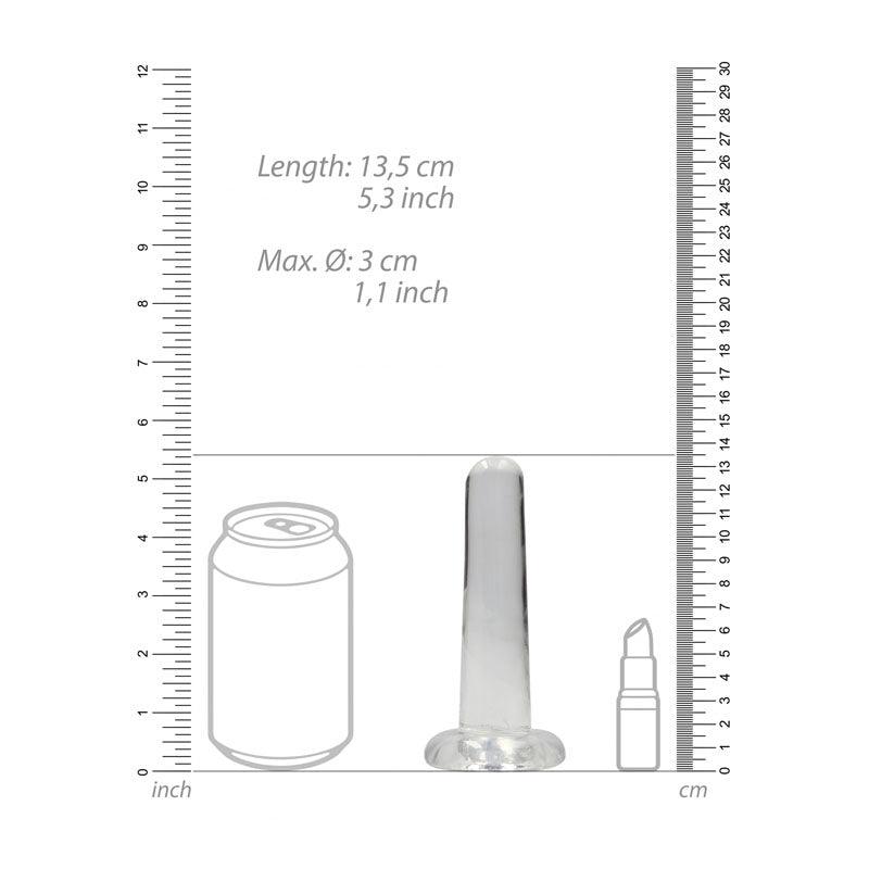 REALROCK Non Realistic Dildo With Suction Cup - 13.5 cm - Clear 13.5 cm Dong - REA108TRA