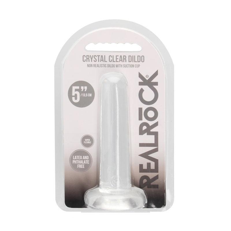 REALROCK Non Realistic Dildo With Suction Cup - 13.5 cm - Clear 13.5 cm Dong - REA108TRA