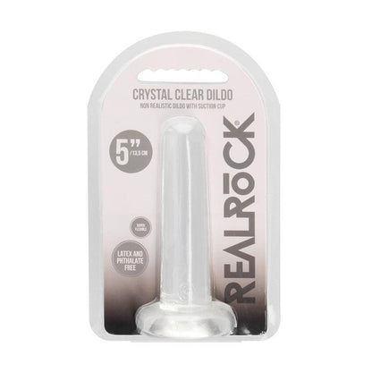 REALROCK Non Realistic Dildo With Suction Cup - 13.5 cm - Clear 13.5 cm Dong - REA108TRA