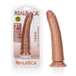 REALROCK Realistic Slim Dildo with Suction Cup - 18cm - Tan 18 cm (7'') Dong - REA114TAN