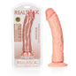 REALROCK Realistic Regular Curved Dildo with Suction Cup - 20 cm - Flesh 20 cm (8'') Dong - REA118FLE