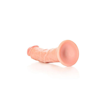 REALROCK Realistic Regular Curved Dildo with Suction Cup - 20 cm - Flesh 20 cm (8'') Dong - REA118FLE