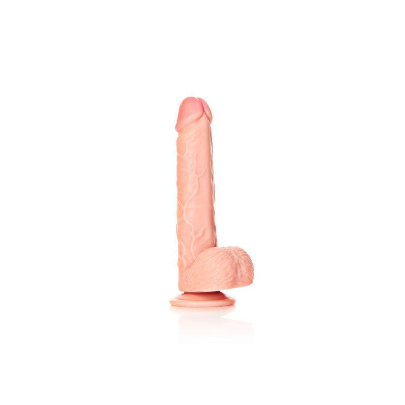 REALROCK Straight Realistic Dildo with Balls - 18 cm - Flesh 18 cm (7'') Dong - REA124FLE