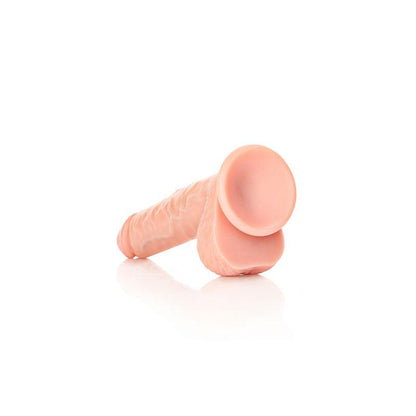 REALROCK Straight Realistic Dildo with Balls - 18 cm - Flesh 18 cm (7'') Dong - REA124FLE