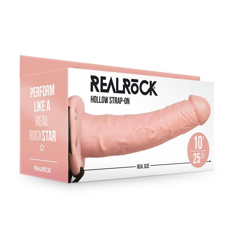 REALROCK Hollow Strap-on - 24.5 cm Flesh - Flesh 24.5 cm Hollow Strap-On - REA137FLE