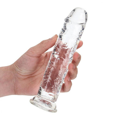 REALROCK 18 cm Straight Dildo - Clear - Clear 18 cm (7'') Dong - REA152TRA