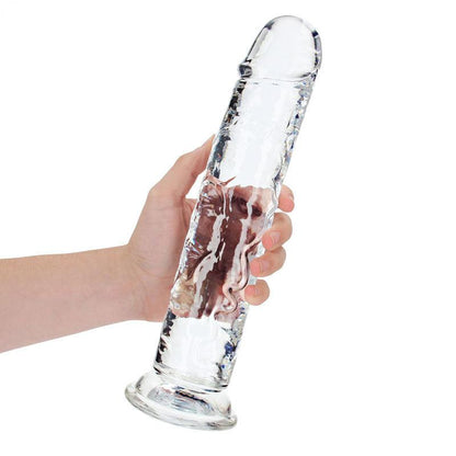 REALROCK 31 cm Straight Dildo - Clear - Clear 31 cm (11'') Dong - REA156TRA