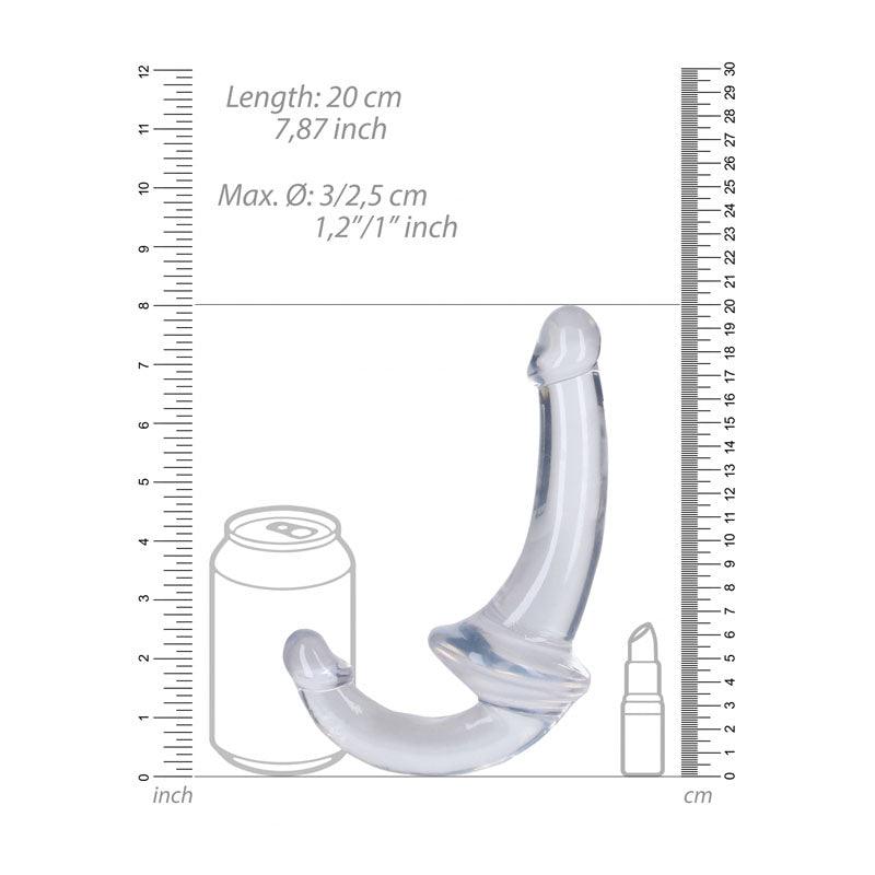 REALROCK 20 cm Strapless Strap-On - Clear - Clear Strapless Strap-On - REA157TRA