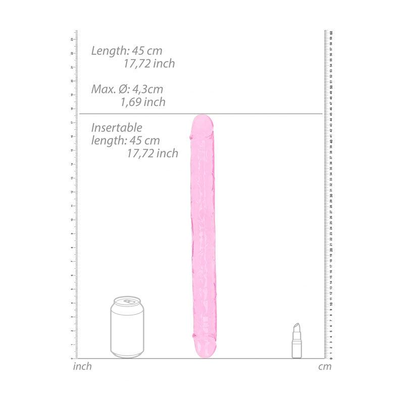 REALROCK 45 cm Double Dong - Pink - Pink 45 cm (18'') Double Dong - REA160PNK