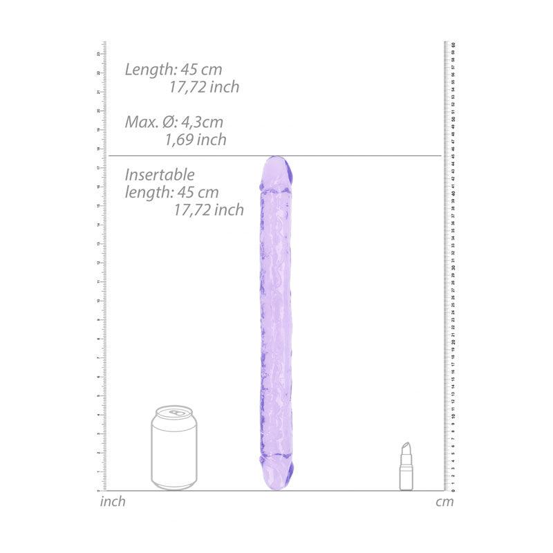 REALROCK 45 cm Double Dong - Purple - Purple 45 cm (18'') Double Dong - REA160PUR