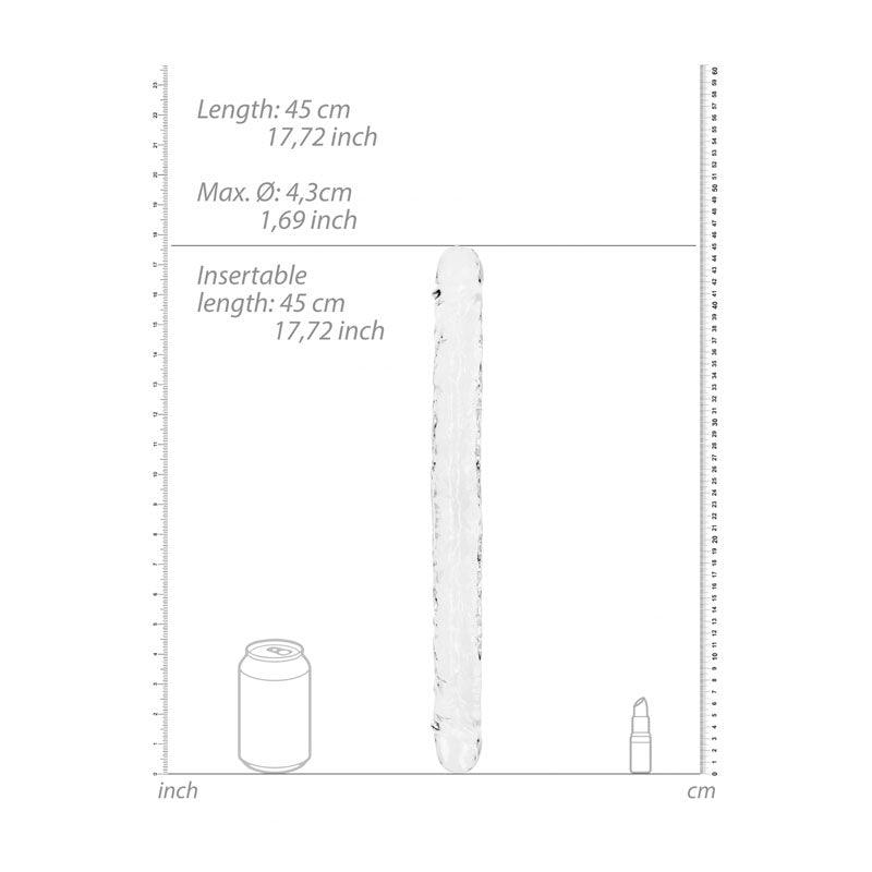 REALROCK 45 cm Double Dong - Clear - Clear 45 cm (18'') Double Dong - REA160TRA