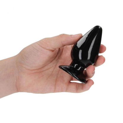 REALROCK 9 cm Anal Plug - Black - Black 9 cm (3.5'') Butt Plug - REA161BLK